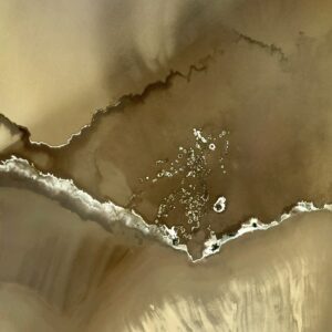 White Cloud And Speckle On Gold